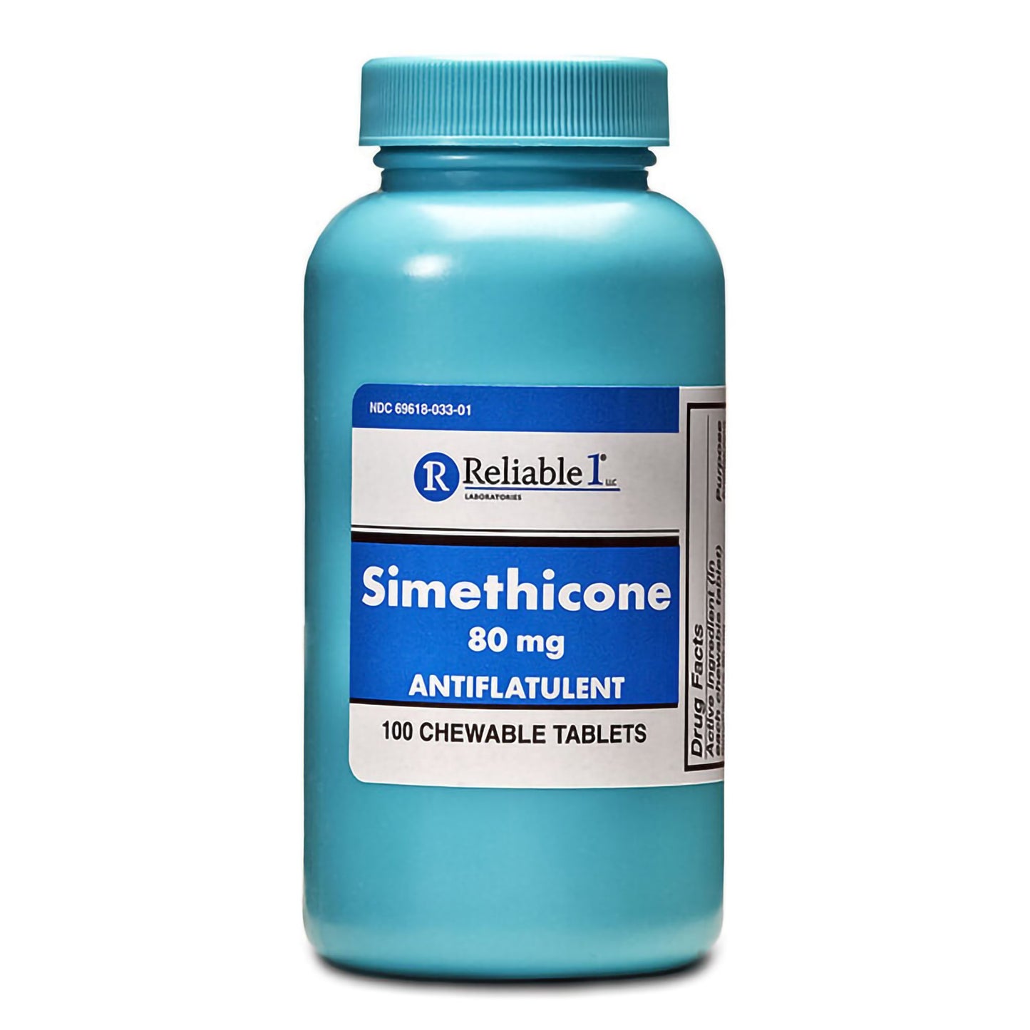 Reliable 1® Simethicone Gas Relief Chewable Tablets 69618003301