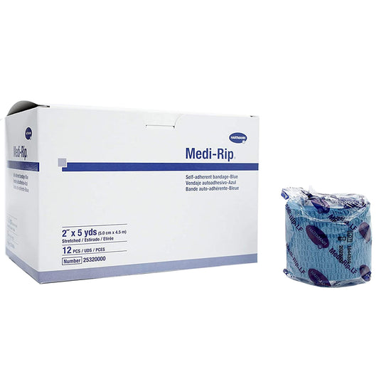 Cohesive Bandage Medi-Rip® 2 Inch X 5 Yard Self-Adherent Closure Blue NonSterile Standard Compression - 25320000