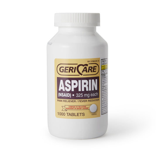 Pain Relief Quali-Tabs 325 mg Strength Aspirin Tablet 1,000 per Bottle - 901-10-GCP