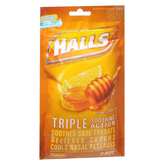 Cold and Cough Relief Halls® 7.5 mg Strength Lozenge 30 per Bag - 31254662869