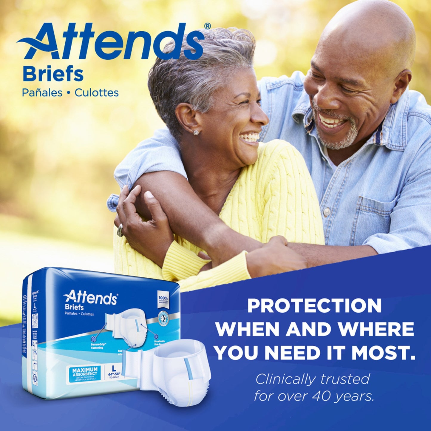 Attends® Briefs, Adult, Large, Heavy Absorbency, Disposable DDA30