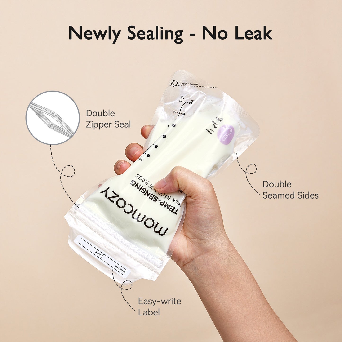 Momcozy Breast Milk Storage Bag, 6-ounce capacity MS005-NA00NB-A