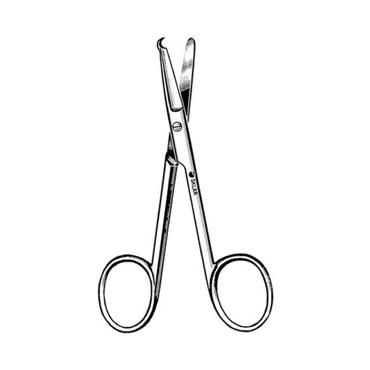 Stitch Scissors Sklar® Spencer 3-1/2 Inch Length OR / Surgical Grade German Stainless Steel NonSterile Finger Ring Handle Straight Blunt Tip / Blunt T