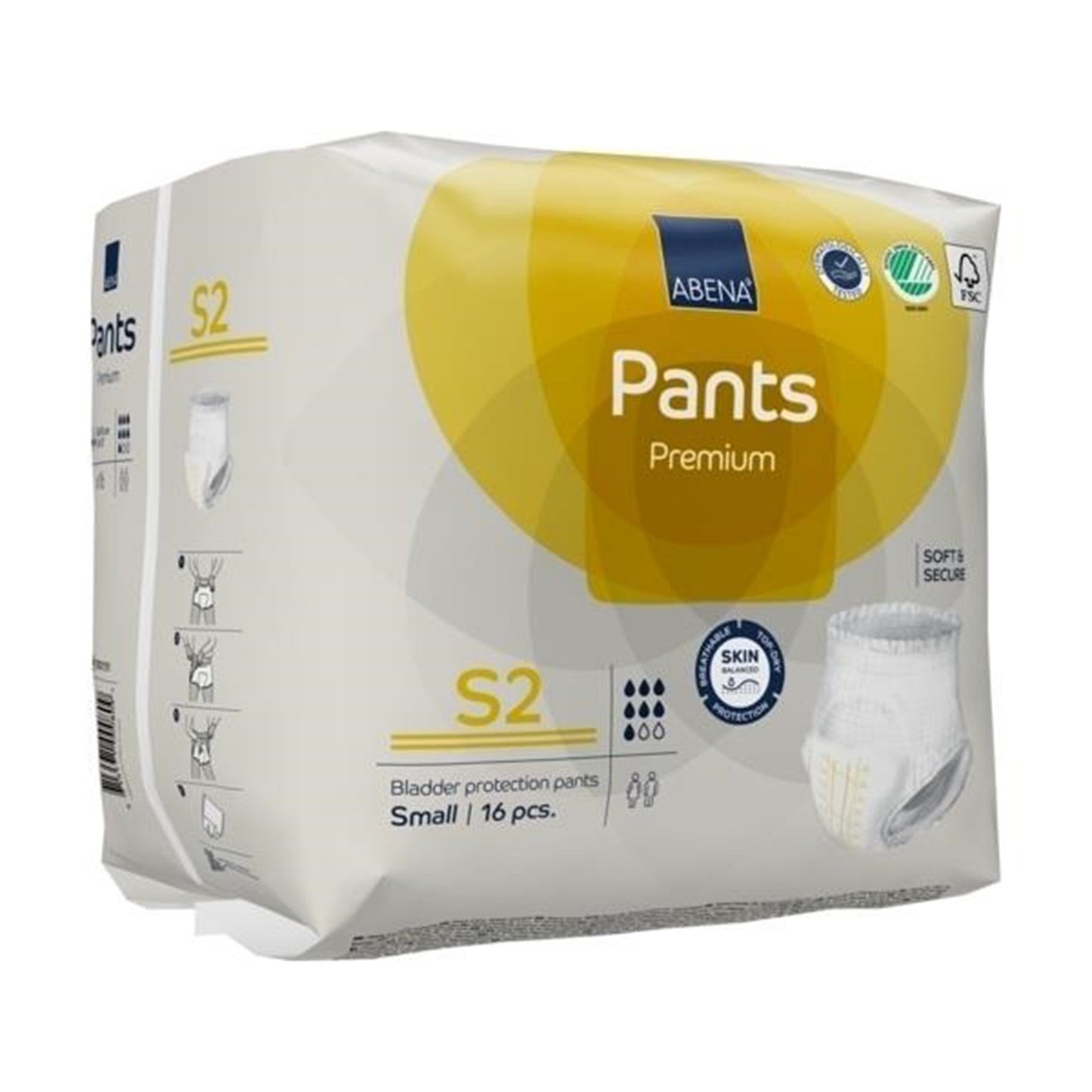 Abena® Premium Pants S2 Incontinence Brief, Small 1000021319