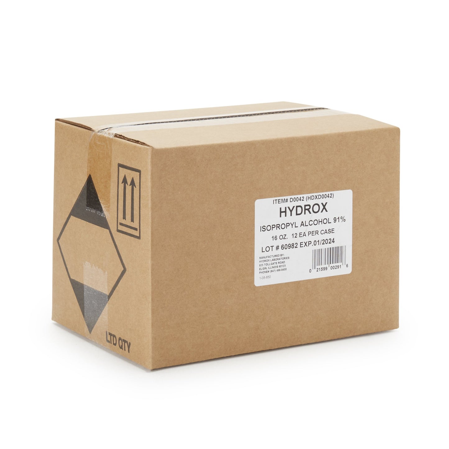 Hydrox Isopropyl Alcohol Antiseptic, 16 oz. Bottle D0042