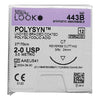 Absorbable Suture with Needle PolySyn™ Polyglycolic Acid C-7 3/8 Circle Reverse Cutting Needle Size 2-0 Braided - 443B