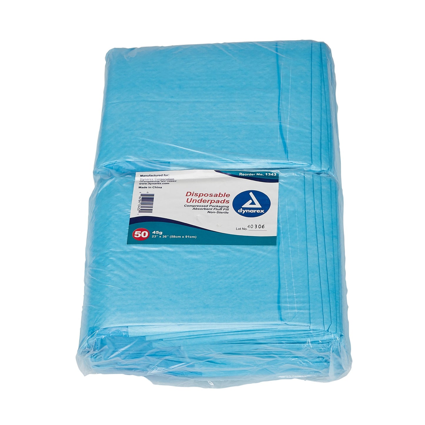 dynarex® Absorbent Fluff Fill Underpad, 23 x 36 Inch 1343