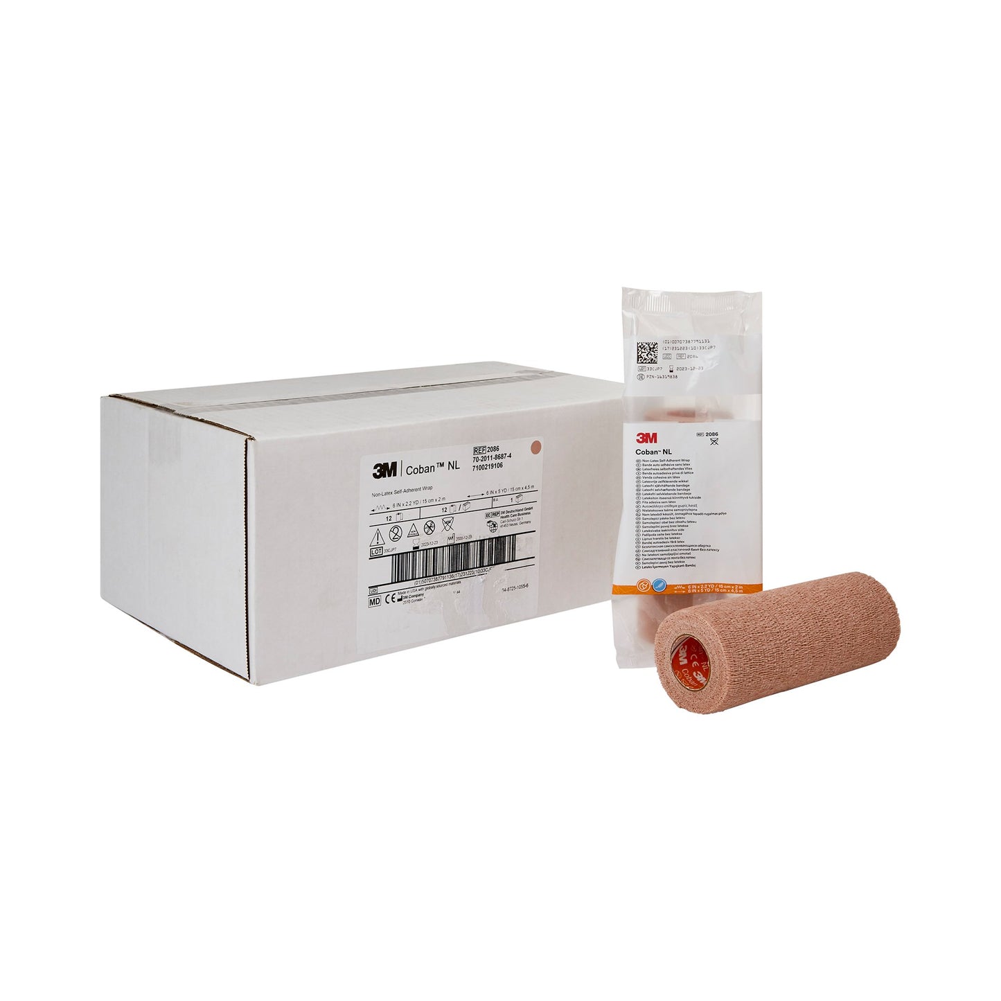 3M™ Coban™ LF Self-adherent Closure Cohesive Bandage, 6 Inch x 5 Yard 2086