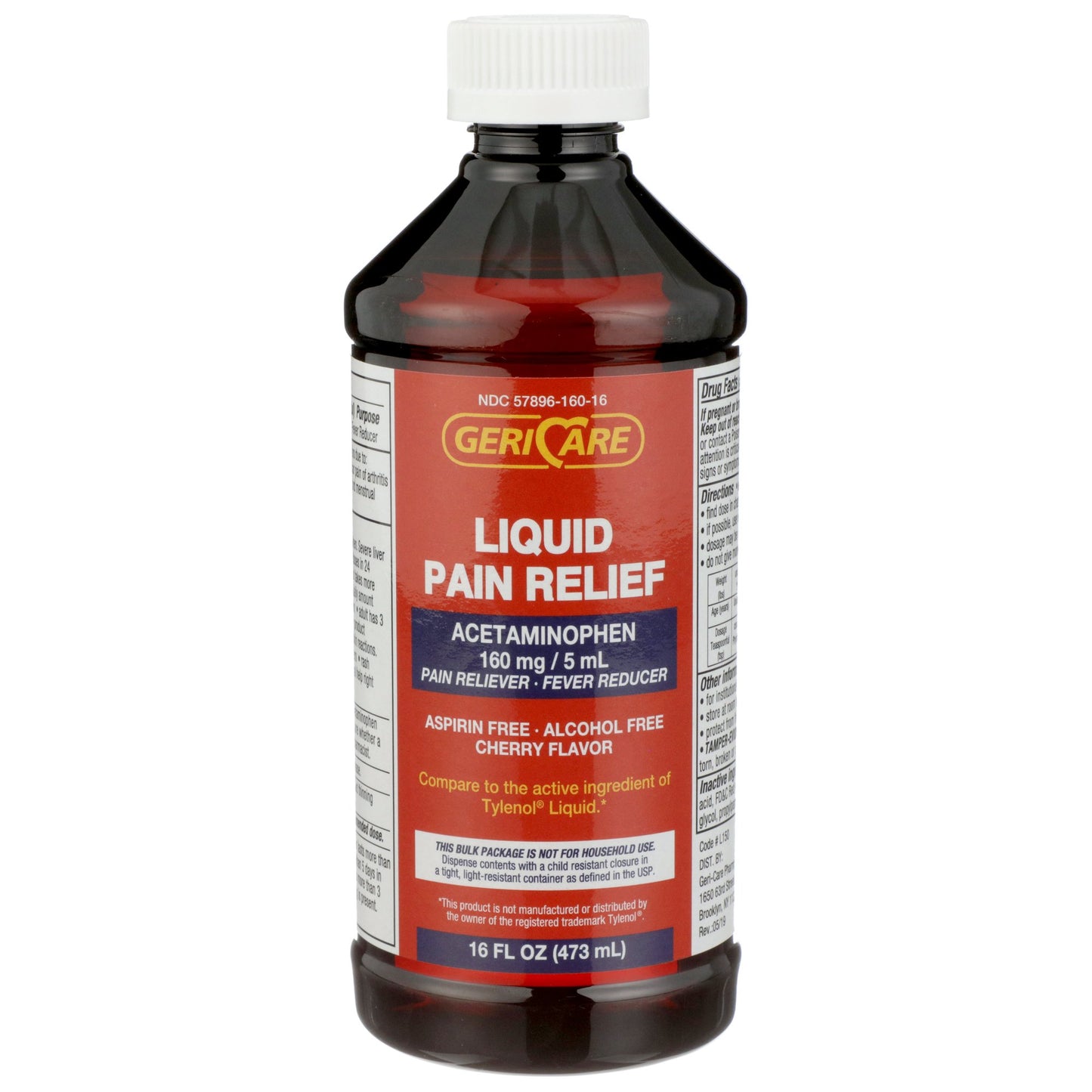 Pain Relief Geri-Care® 160 mg / 5 mL Strength Acetaminophen Liquid 16 oz. - Q101-16-GCP