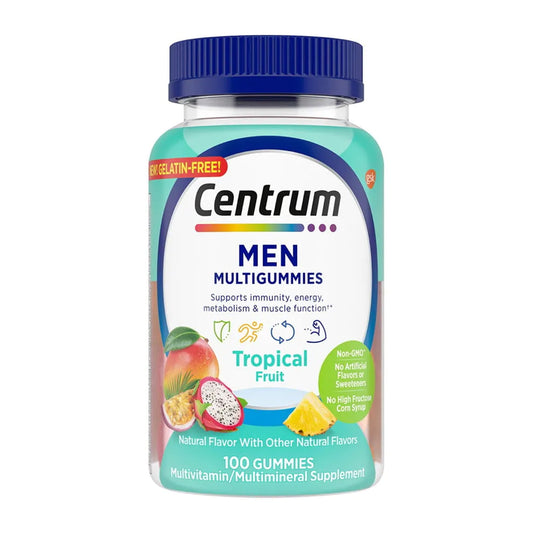 Multivitamin Supplement Centrum® Men Gummy 100 per Bottle Fruit Flavor - 30573128635
