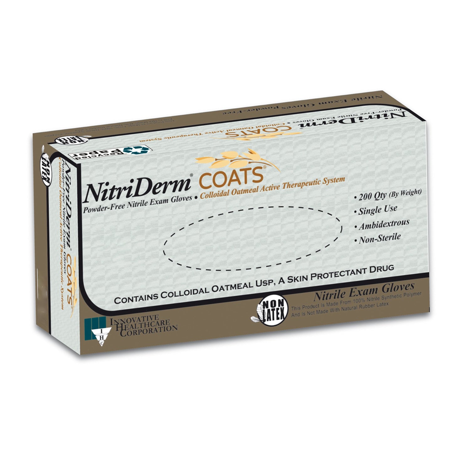 NitriDerm® Coats® Nitrile Exam Glove, Small, White 125102