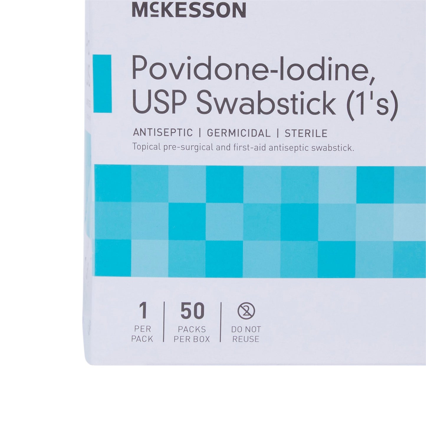 McKesson Impregnated Swabstick, 10% Strength, Povidone Iodine, Individual Packet 986