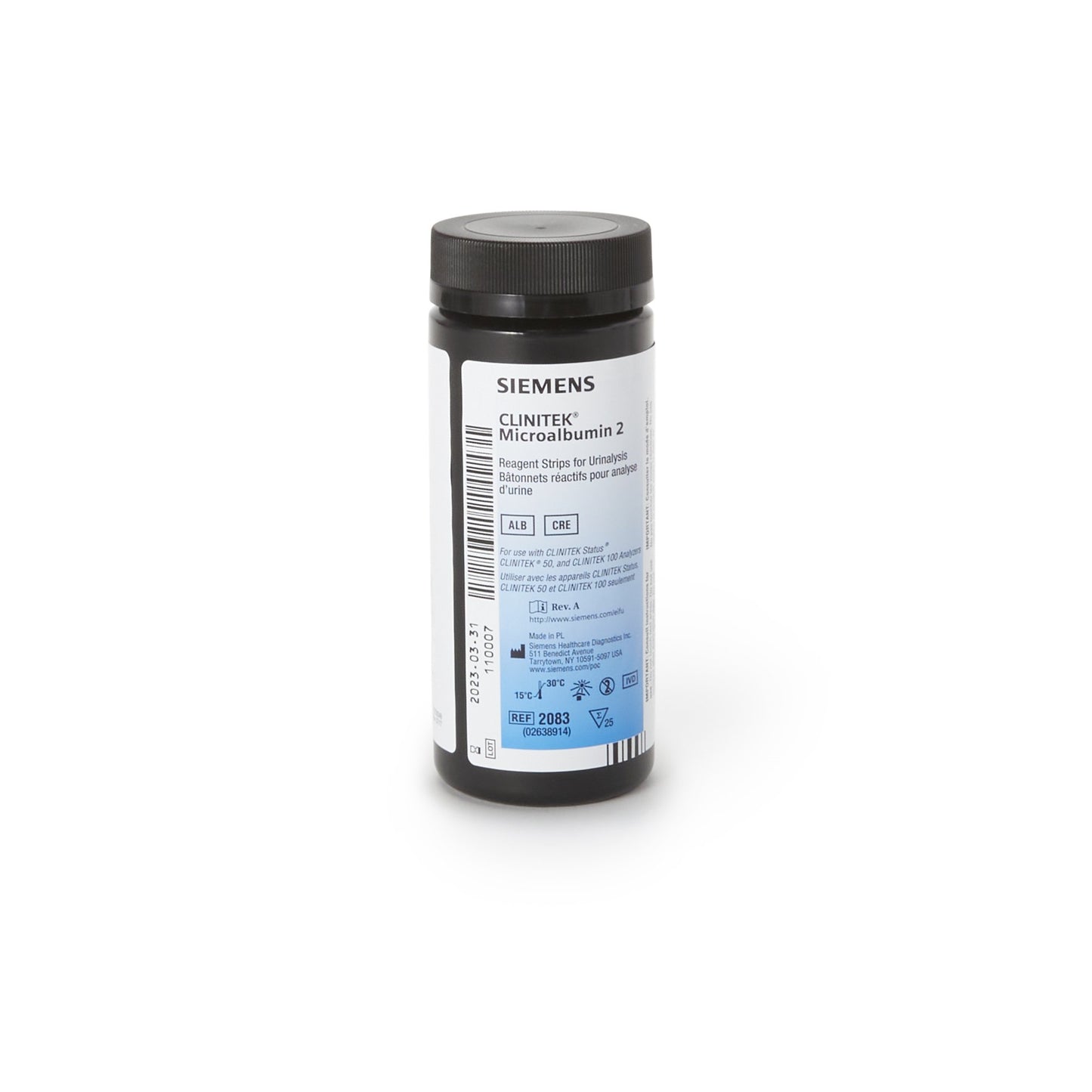 Clinitek® Reagent Test Strip for use with Small Clinitek Systems, Microalbumin 10317439