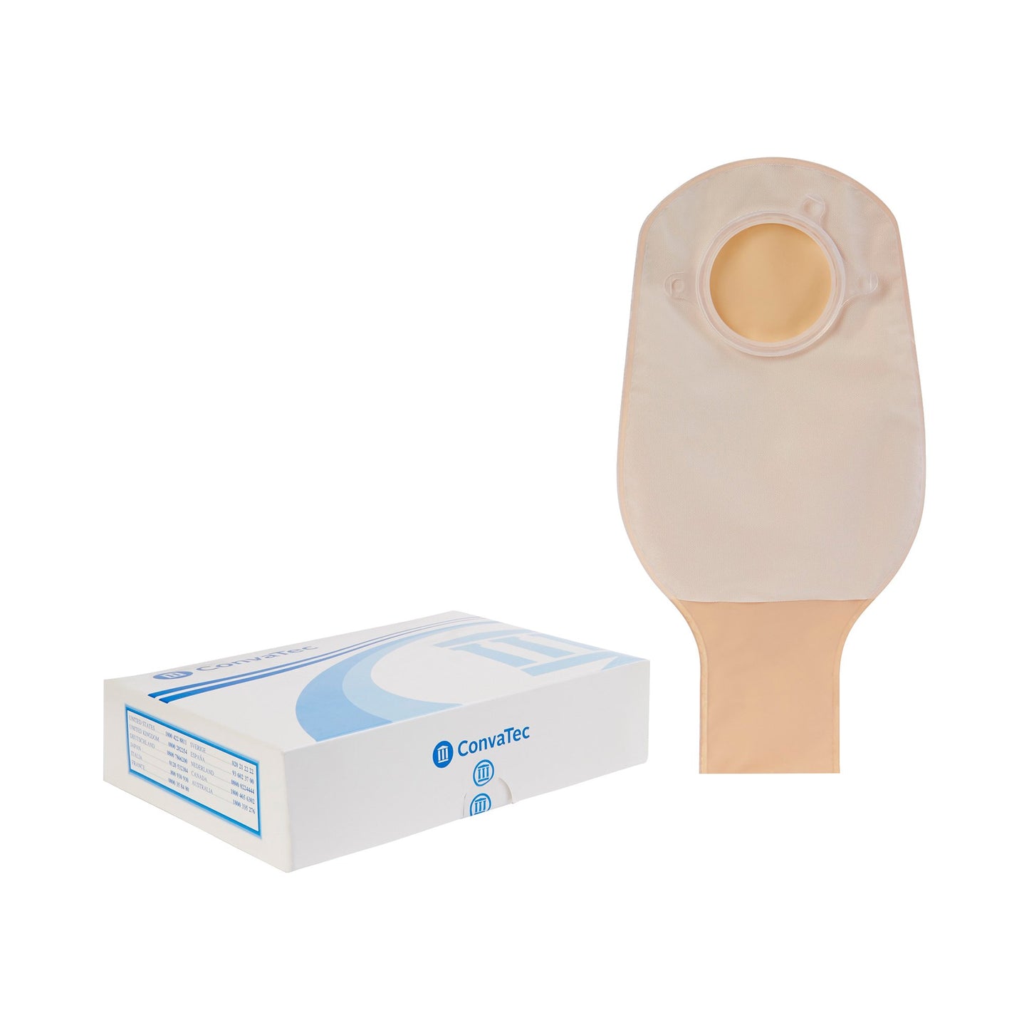ConvaTec Sur-Fit Natura Two-Piece Drainable Opaque Colostomy Pouch, 12 Inch Length, 2 Inch Flange 401503, Box of 10