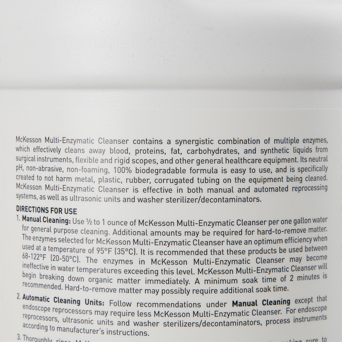 McKesson Multi-Enzymatic Instrument Detergent, 1 gal Jug, Spring Fresh Scent 53-28502