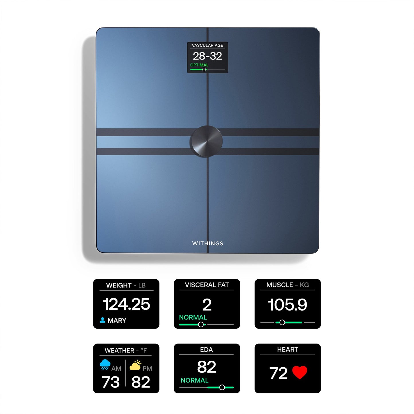 Withings Body Comp Wifi Smart Scale, Black WBS12-BLACK-ALL-INTER