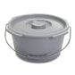 McKesson Commode Bucket With Metal Handle And Cover, 7-1/2 Quart, Gray 146-11106