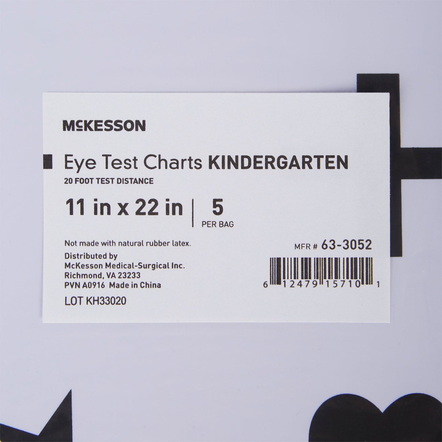 McKesson Preschool Eye Test Chart 63-3052