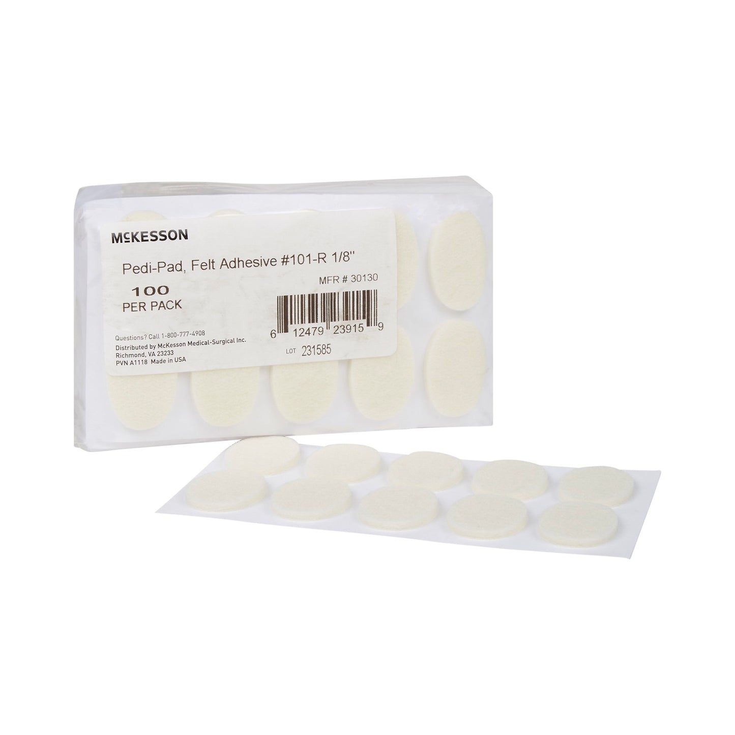 Protective Pad McKesson Pedi-Pad Size 101-Regular Adhesive Foot - 30130
