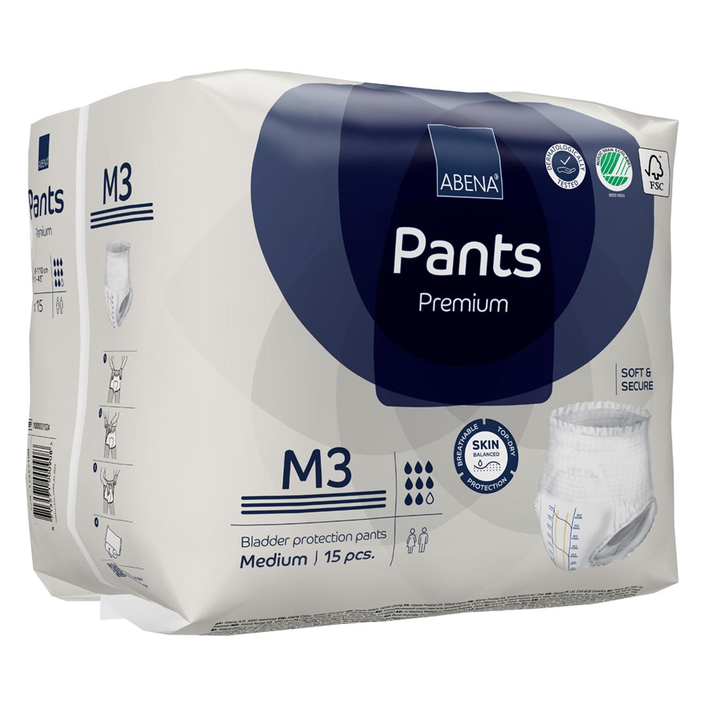 Abena® Premium Pants M3 Incontinence Brief, Medium 1000021324