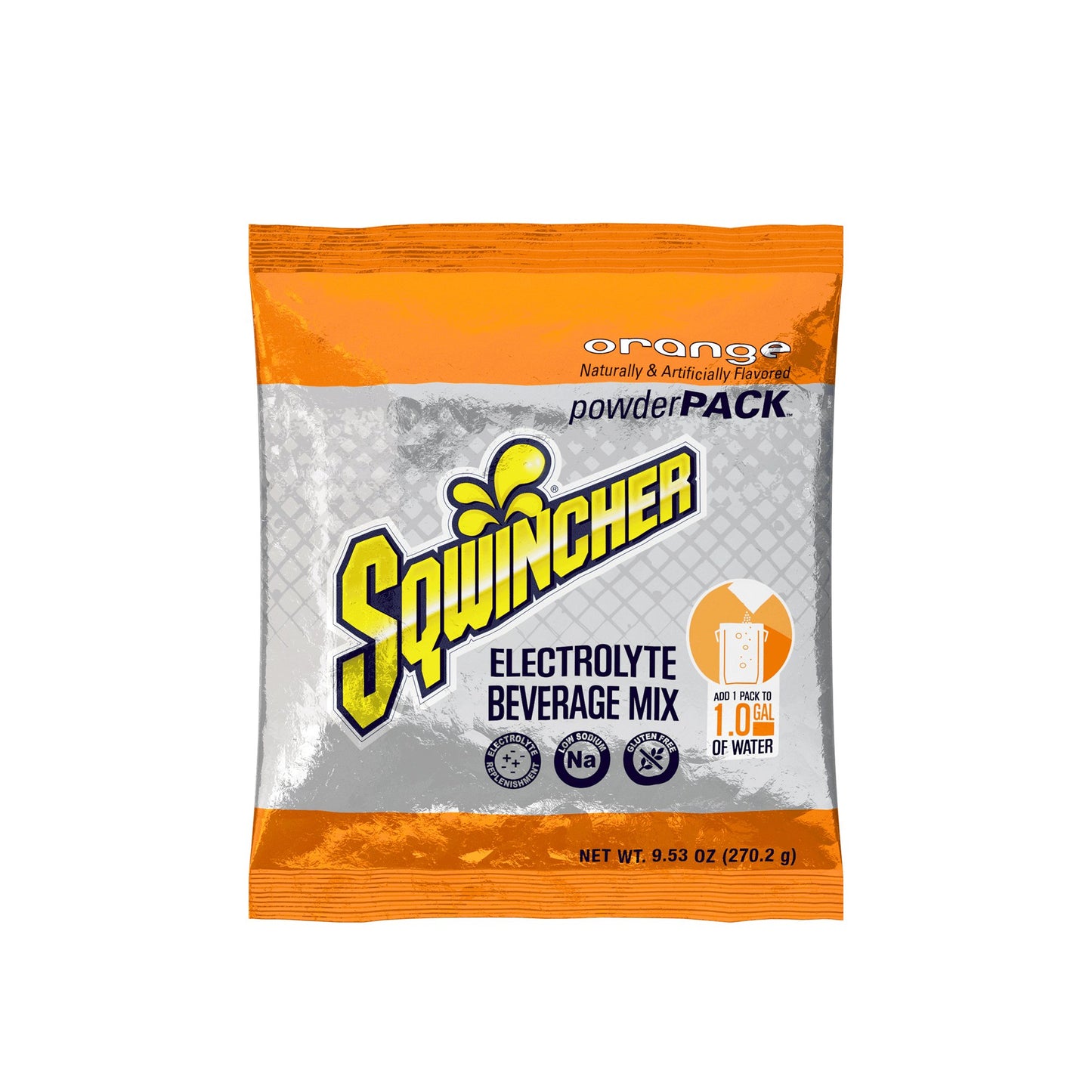 Sqwincher® Powder Pack® Orange Electrolyte Replenishment Drink Mix 159016004