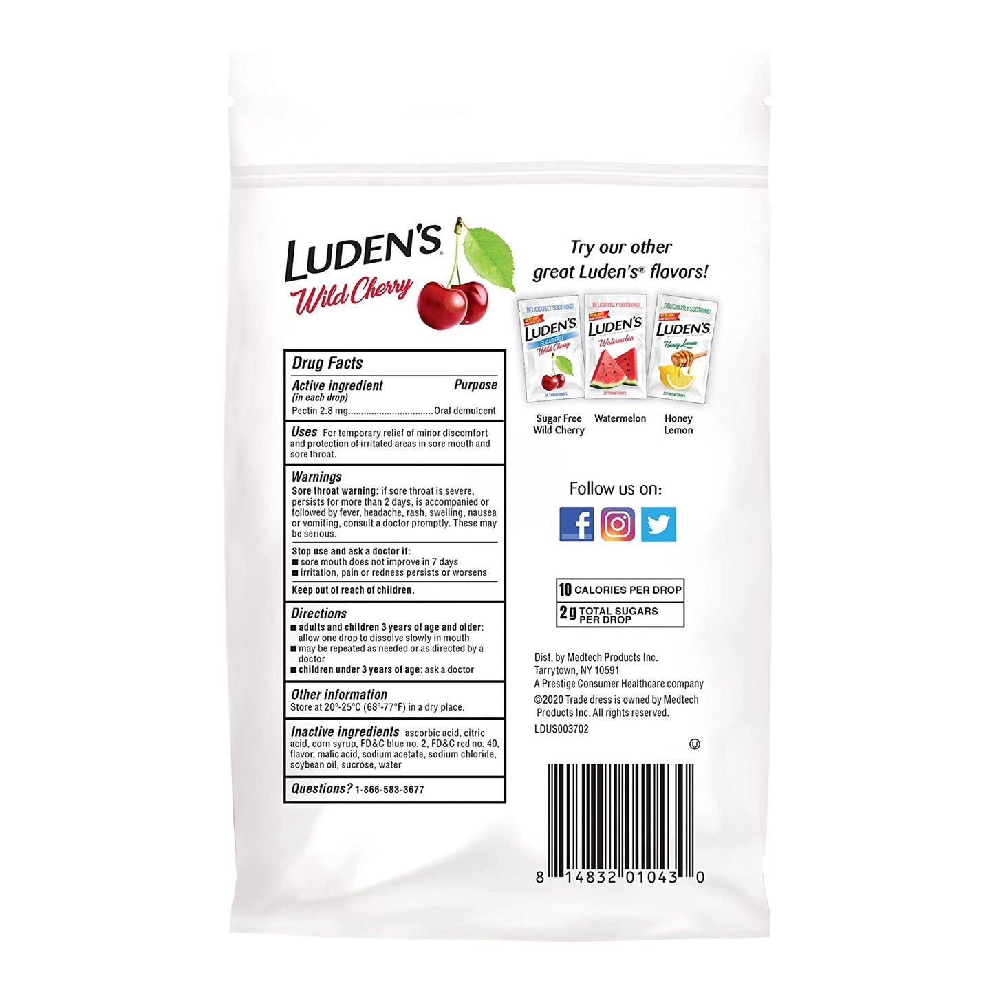 Luden's® Cherry Flavor Sore Throat Relief 81483201043