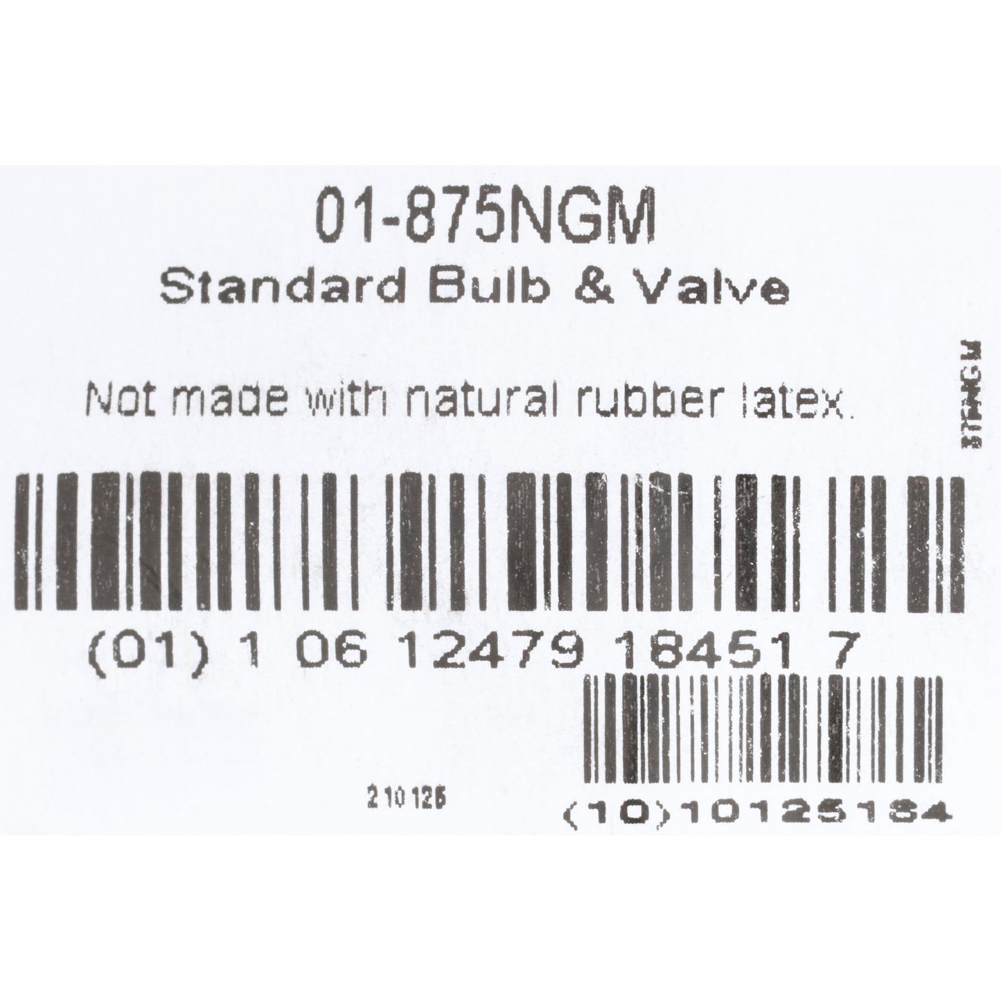 McKesson Blood Pressure Unit Inflation Bulb and Valve 01-875NGM