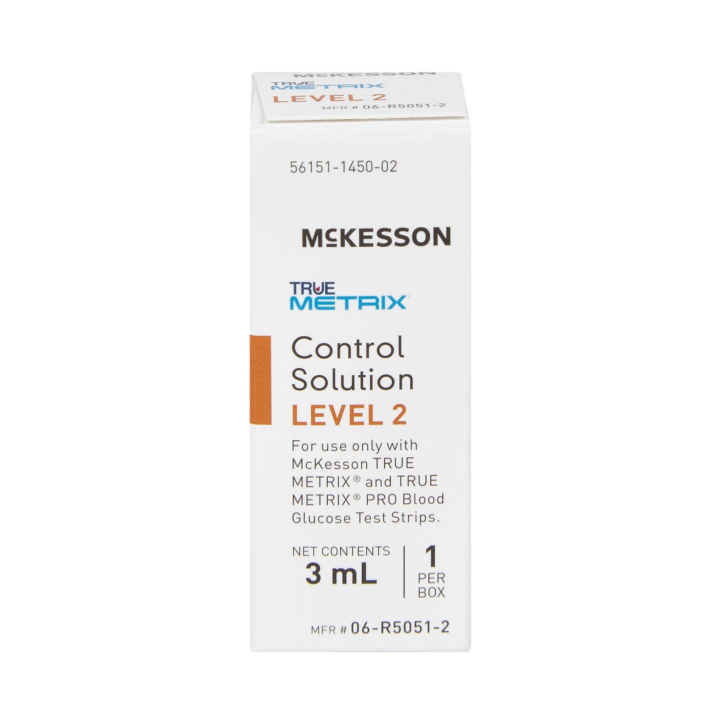McKesson True Metrix Blood Glucose Testing, Control Solution, 3 mL, Level 2 06-R5051-2
