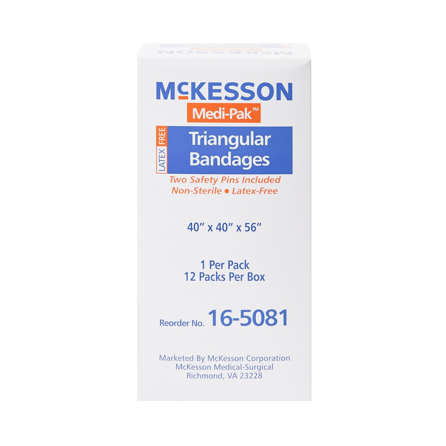McKesson Triangular Bandage, 40 x 40 x 56 Inch 16-5081