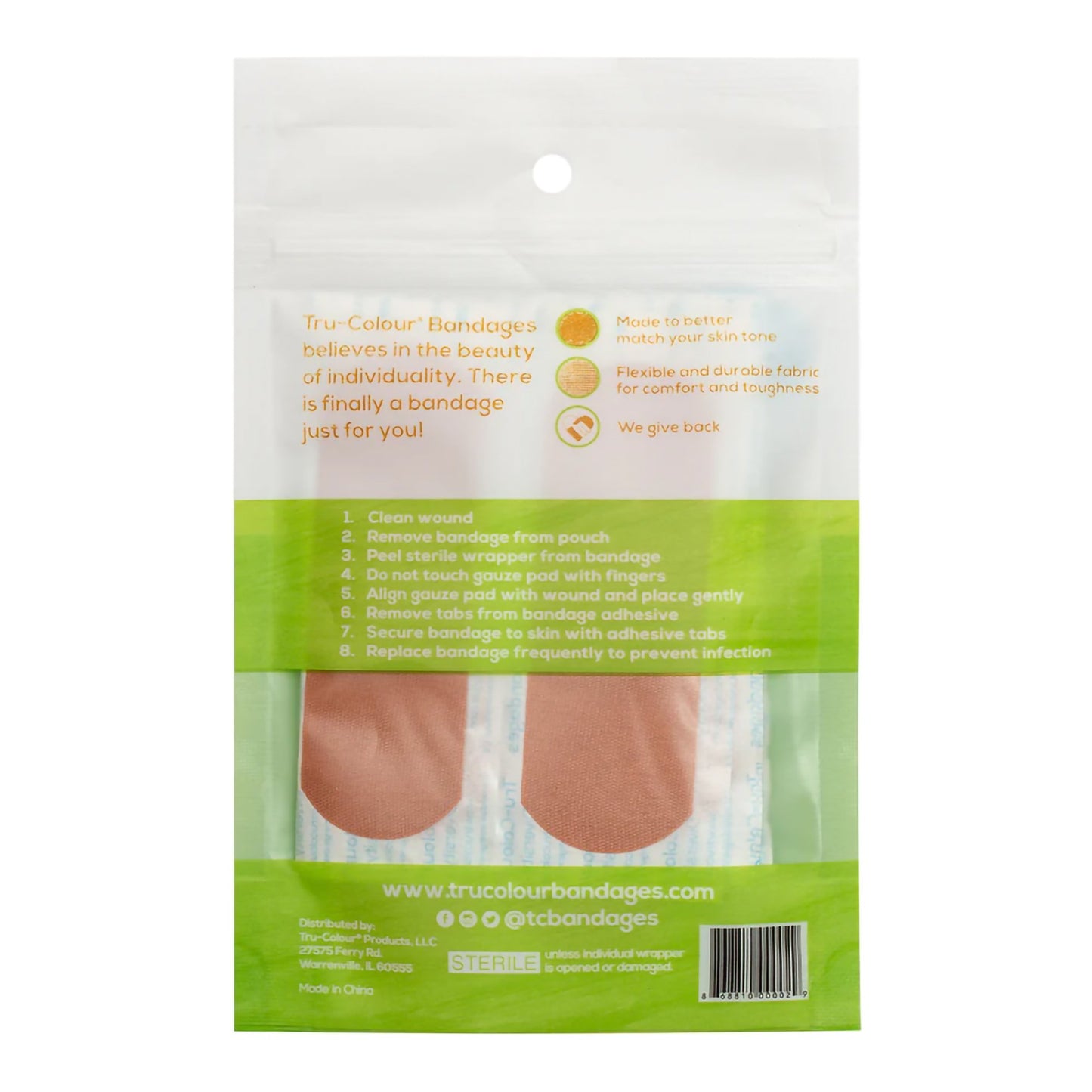 TruColour® Olive Adhesive Strip, 1 x 3 Inch TCB-101