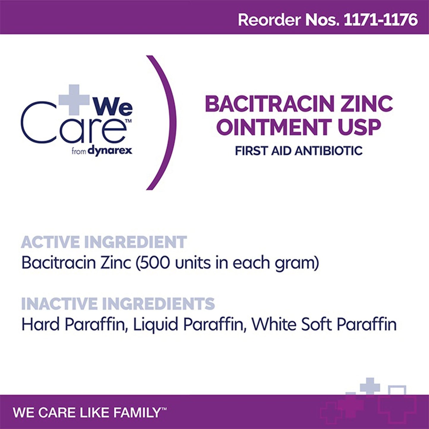 dynarex Bacitracin Zinc First Aid Antibiotic, 15 oz. Jar 1176