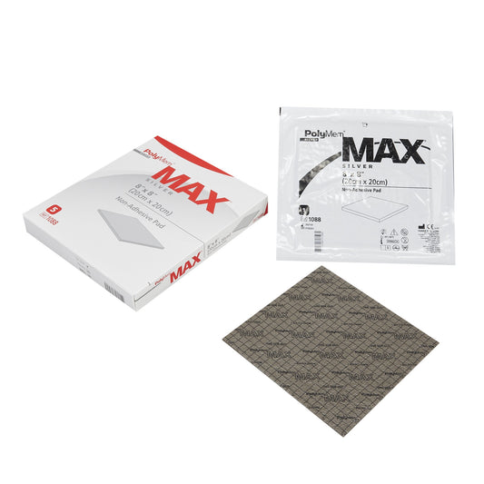 Silver Foam Dressing PolyMem® MAX 8 X 8 Inch Square Sterile - 1088