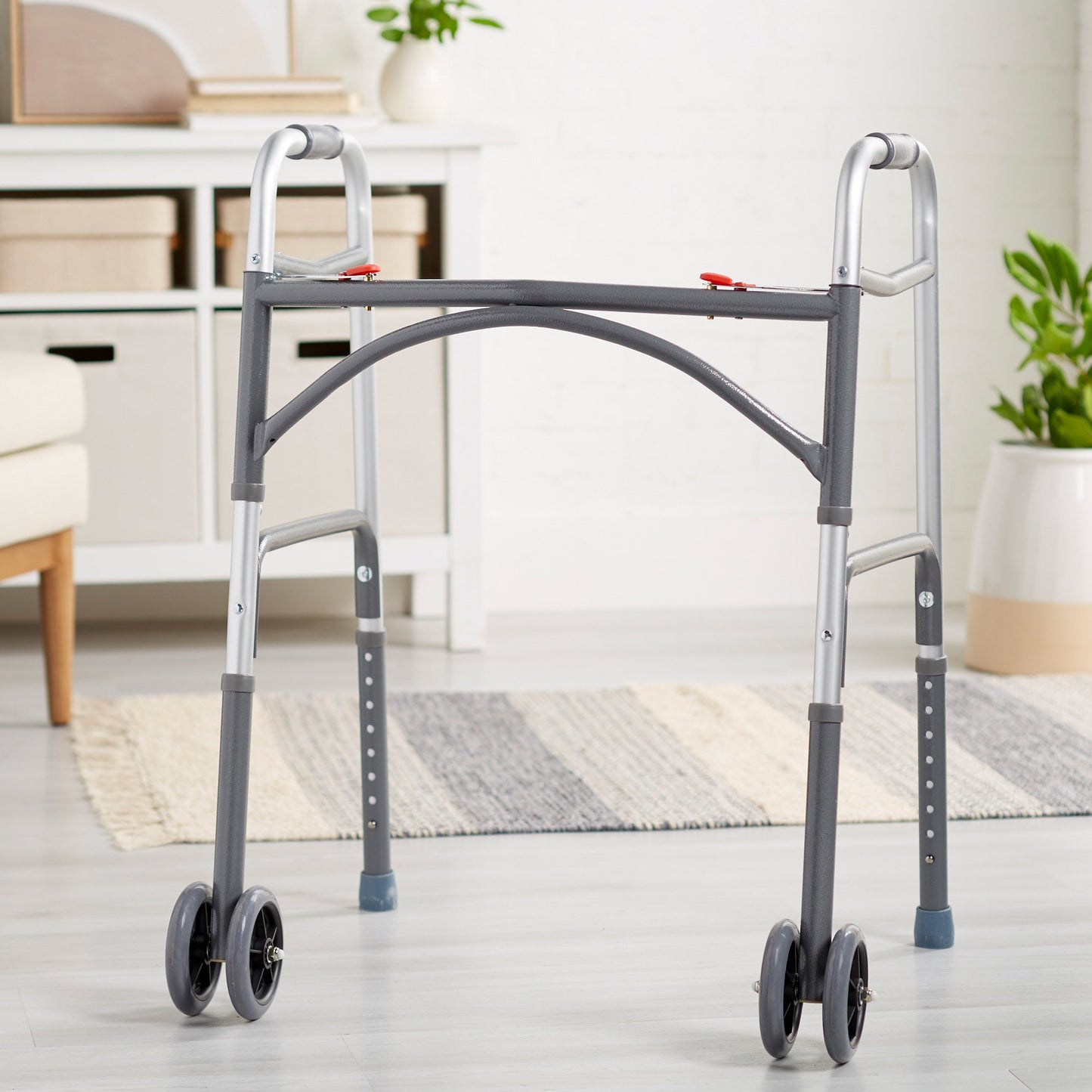 McKesson Steel Bariatric Folding Walker, 32 – 39 Inch Height 146-10220-2WW