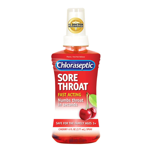 Sore Throat Relief Chloraseptic® 1.4% Strength Oral Spray 6 oz. - 37811201103