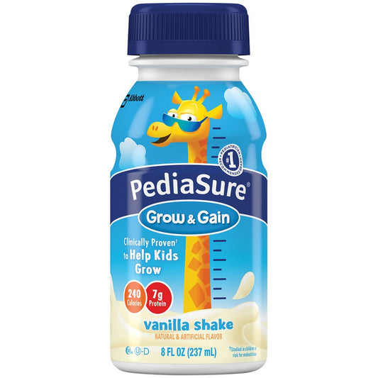 Pediatric Oral Supplement PediaSure® Grow & Gain Shake Vanilla Flavor 8 oz. Bottle Liquid Calories - 58049