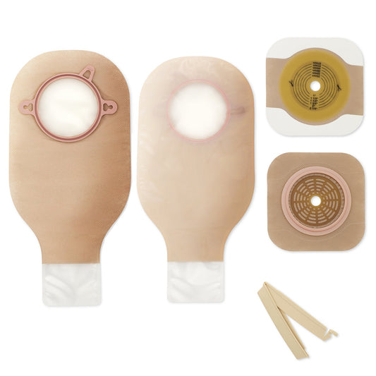 Ileostomy / Colostomy Pouch New Image™ Two-Piece System 12 Inch Length Flat, Trim to Fit 2-1/4 Inch Stoma Drainable - 19104