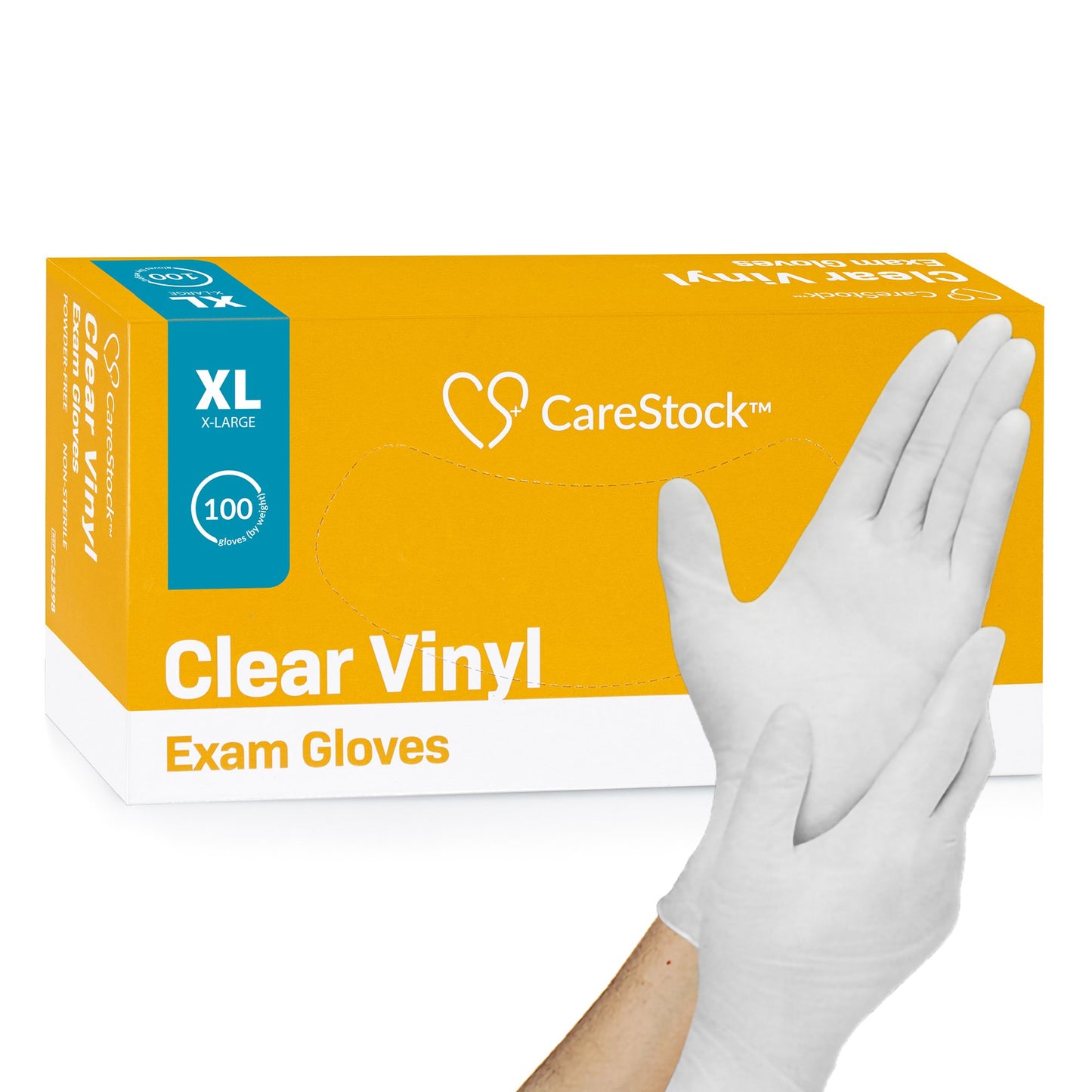 CareStock™ Vinyl Exam Glove, Extra Large, Ivory CS2598