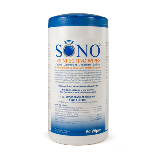 Surface Disinfectant Cleaner Sono® Premoistened Manual Pull Wipe 80 Count Canister Scented NonSterile - SONO4032