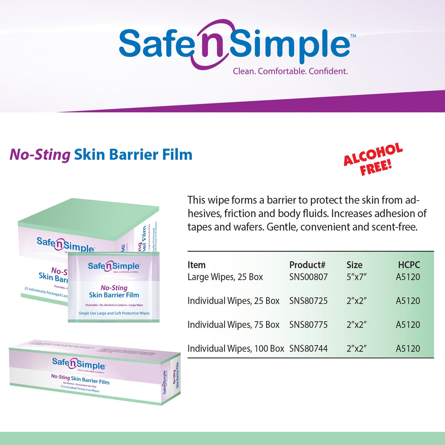 Safe n Simple™ Barrier Wipe SNS80744
