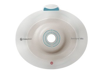 Ostomy Barrier SenSura® Mio Flex Trim to Fit, Standard Wear Elastic Adhesive 70 mm Flange Yellow Code System 15 to 53 mm Opening - 16491