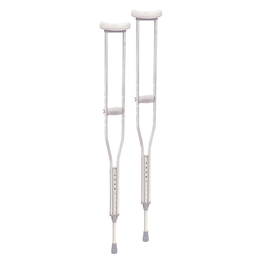 Underarm Crutches drive™ Adult 5 Foot 2 Inch to 5 Foot 10 Inch User Height Aluminum Frame 350 lbs. Weight Capacity - RTL10400