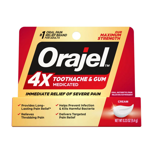 Church and Dwight Orajel 4X Medicated Cream for Toothache & Gum 10310068233, 1 Each