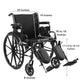 McKesson Lightweight Wheelchair, 20-Inch Seat Width 146-K320DDA-ELR