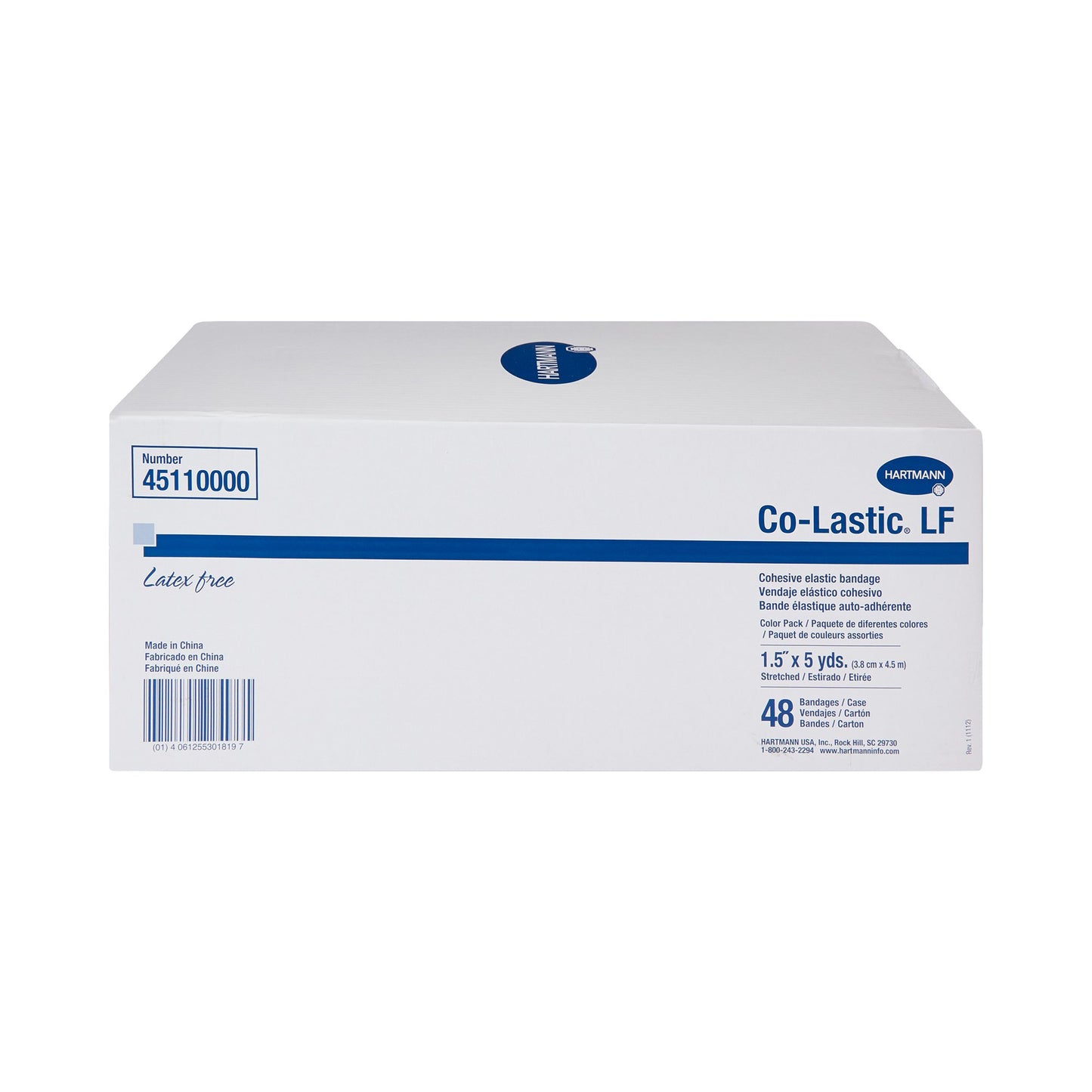 Co-Lastic® Self-adherent Closure Cohesive Bandage, 1-1/2 Inch x 5 Yard 45110000