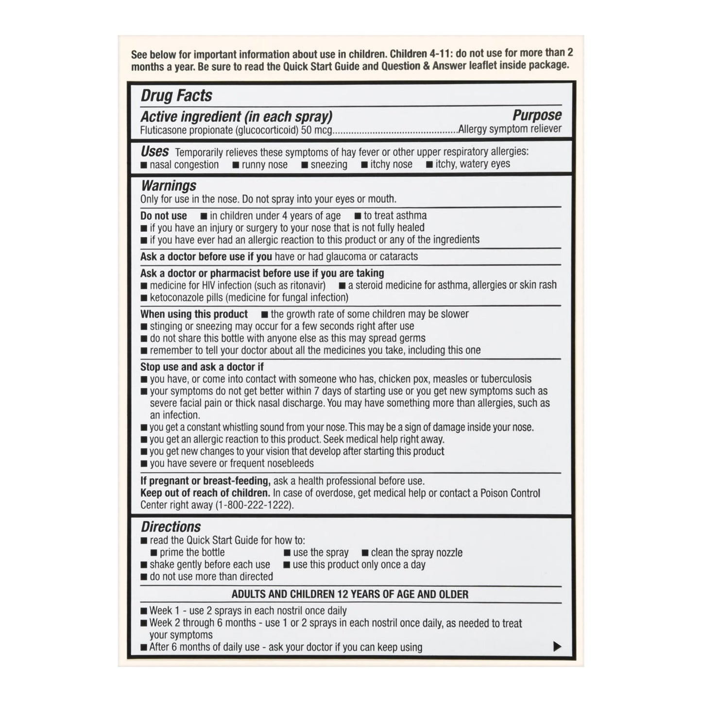 Foster & Thrive™ Allergy Relief Nasal Spray 24 HR Fluticasone Propionate 70677102102