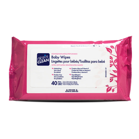 Baby Wipe Nice'n Clean® Soft Pack Scented 40 Count - Q34540