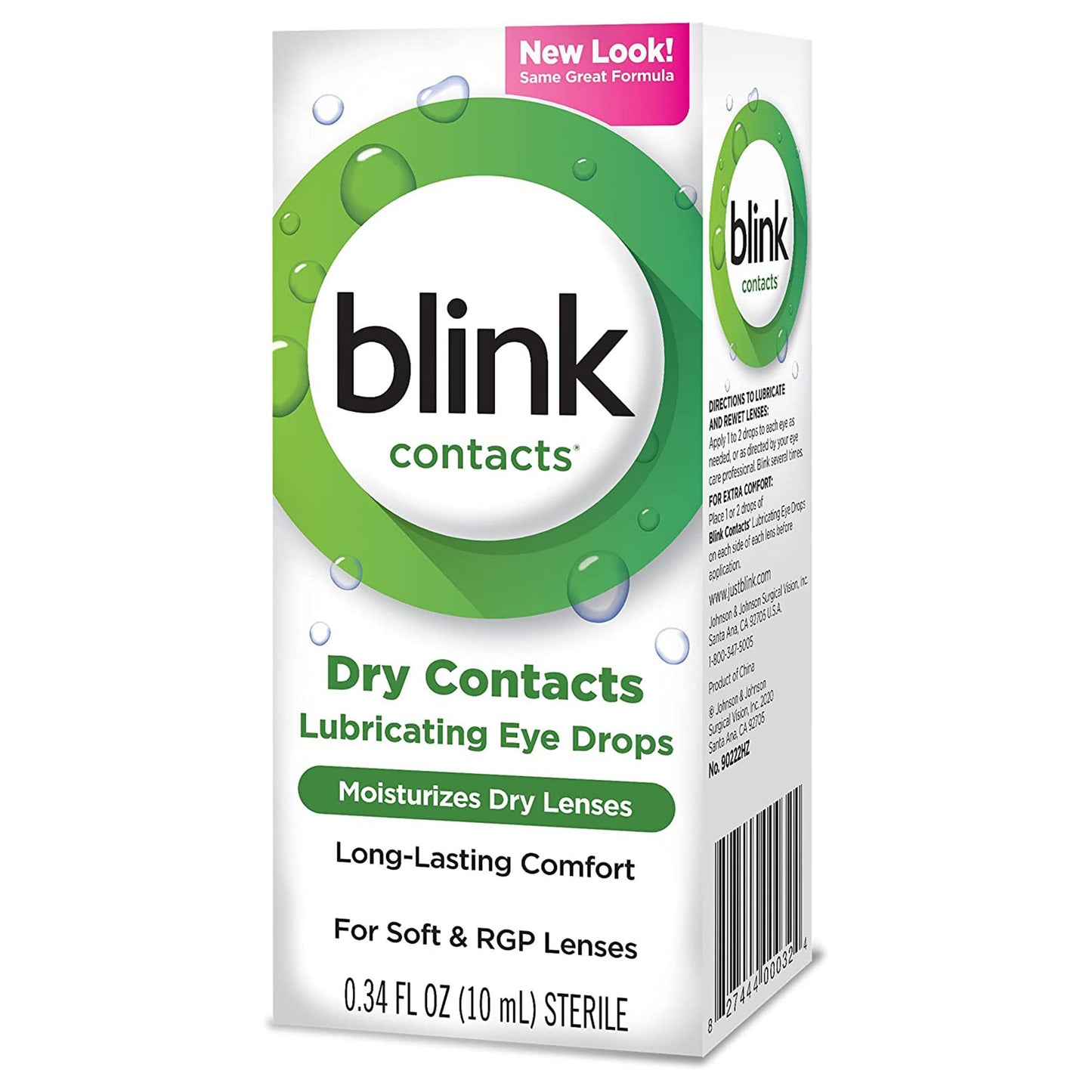Blink Contacts Purified Water / Sodium Chloride Contact Lens Solution, 0.34 oz. 82744400032