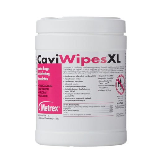 Metrex CaviWipes Surface Disinfectant Alcohol-Based Wipes, 9 x 12 Inch 13-1150