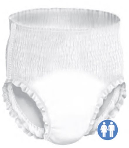 Unisex Adult Absorbent Underwear Pull On with Tear Away Seams X-Large Disposable Heavy Absorbency - 4808P