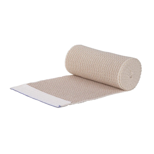 Elastic Bandage EZe-Band® LF 4 Inch X 5 Yard Double Hook and Loop Closure Tan Sterile Standard Compression - 59740000